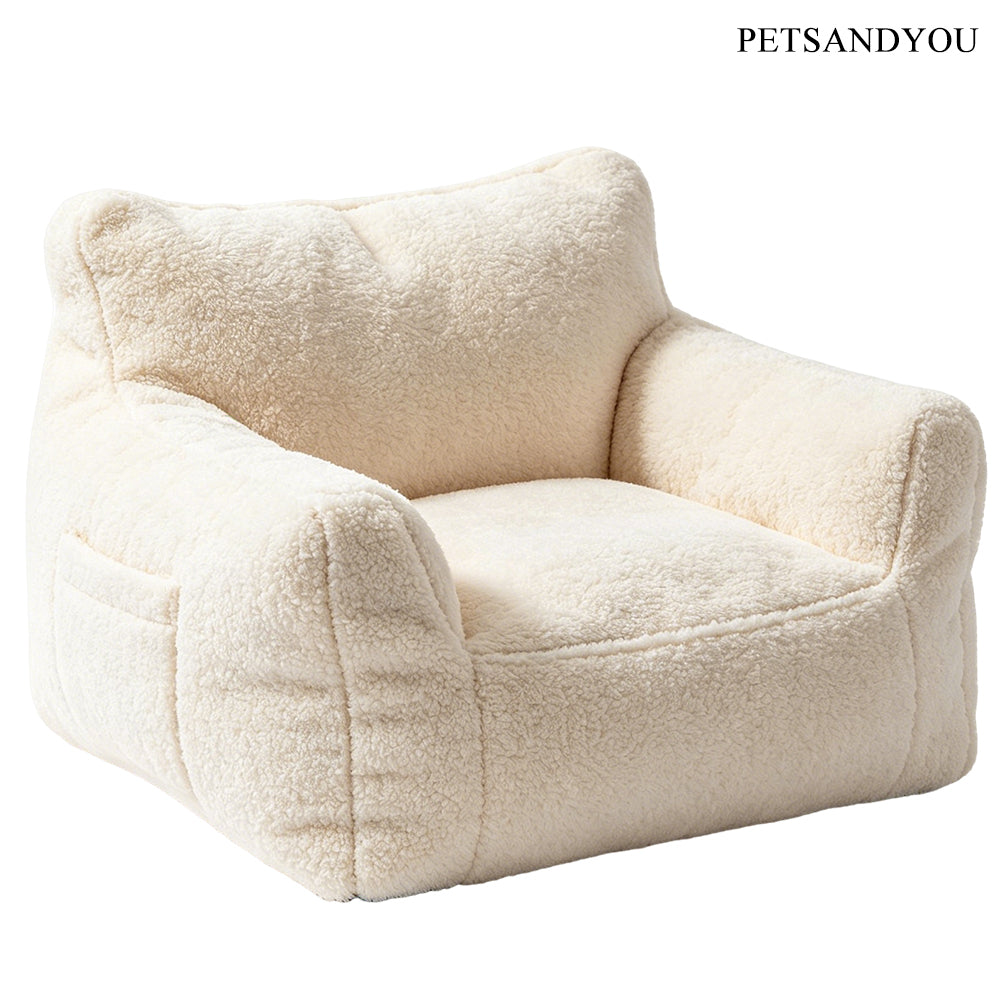 PETSANDYOU Fluffy Plush Pet Sofa