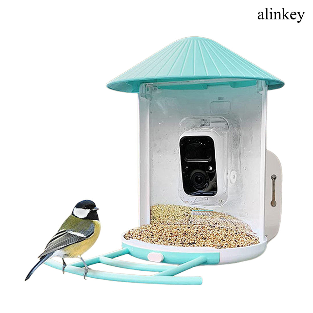 Alinkey Smart Bird Feeder with HD Camera | Auto Capture Bird Videos, WiFi Wireless Bird Watching Feeder for Outdoor Garden Backyard