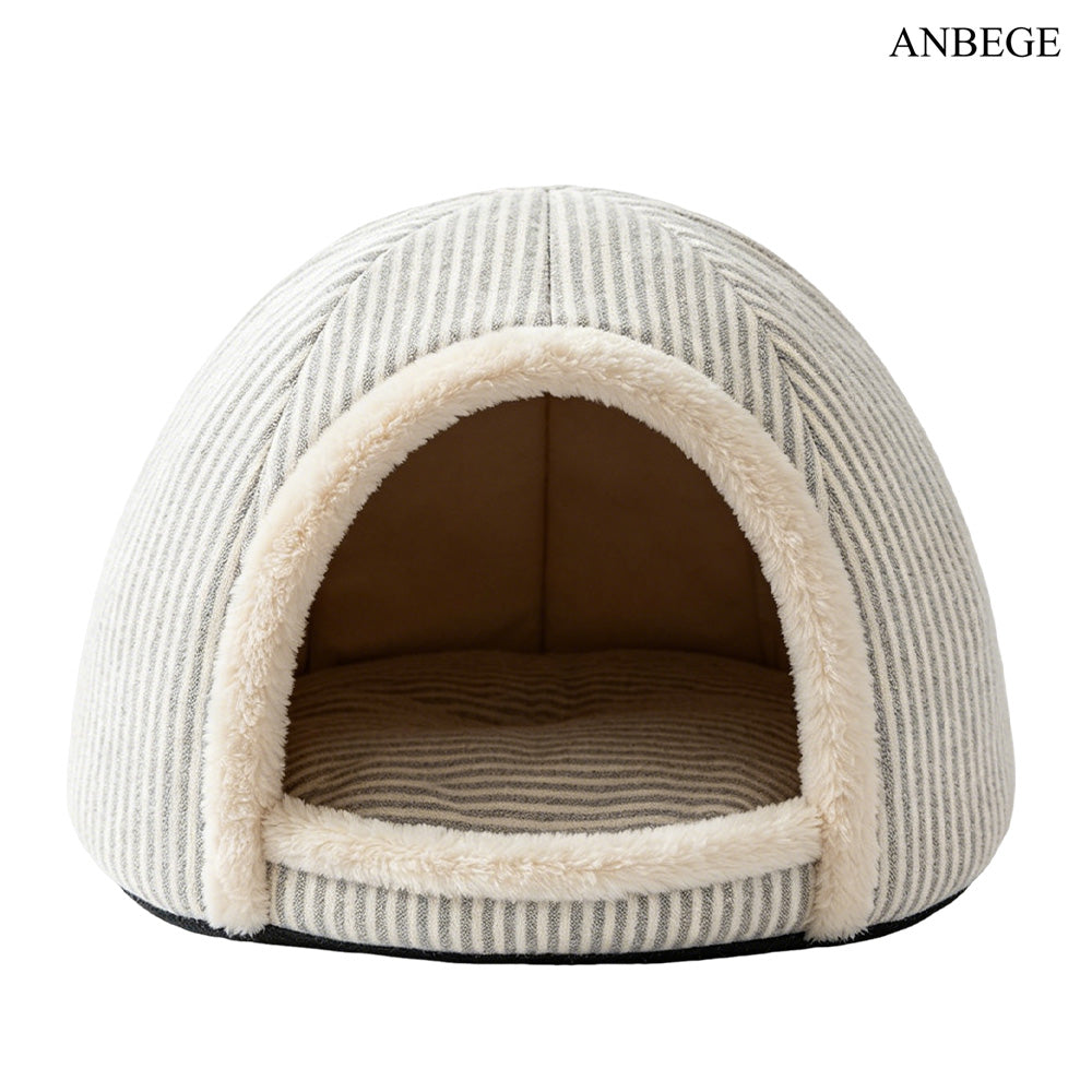 ANBEGE Foldable indoor semi-circular cat bed