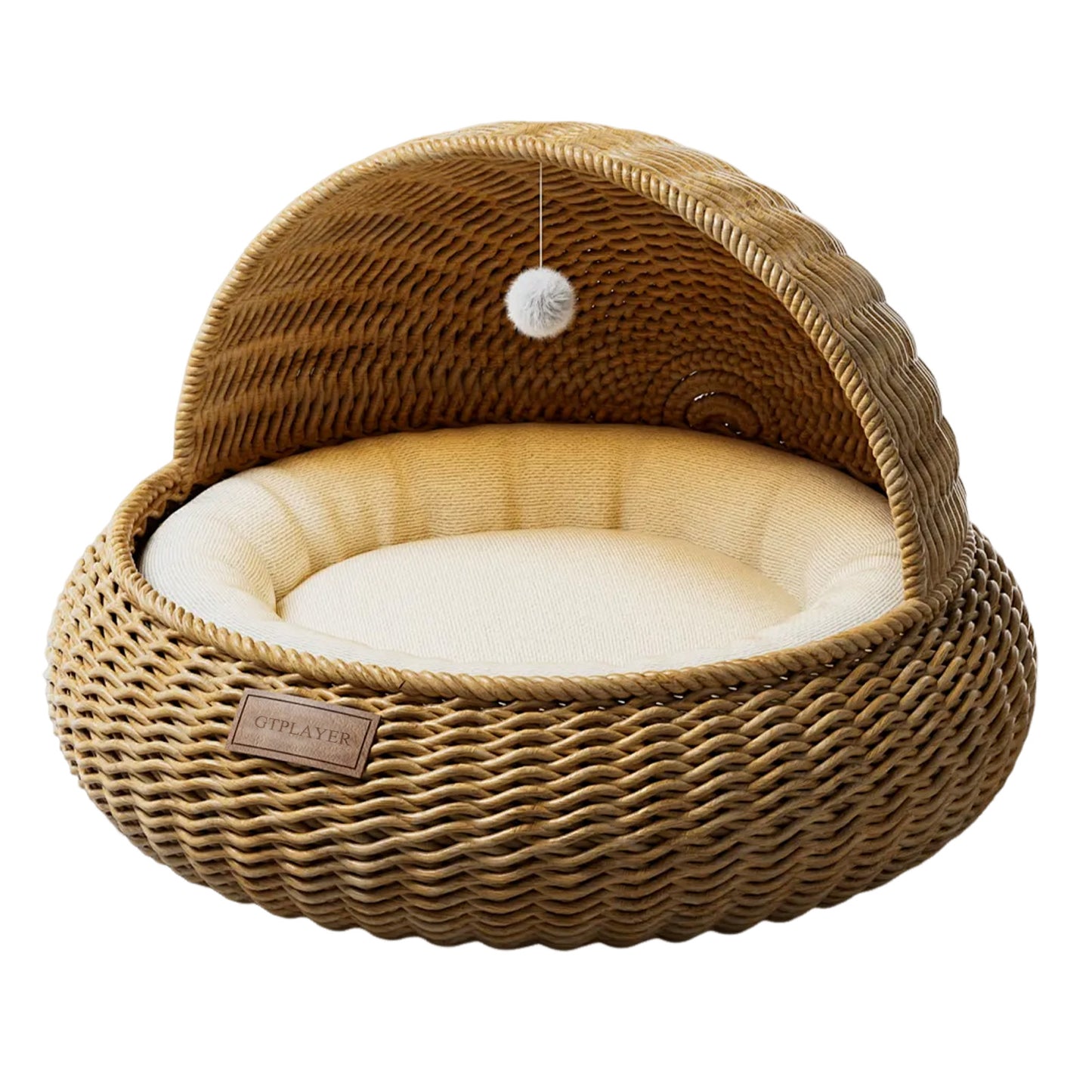GTPLAYER Pet Cat Bed with Fluffy Ball Hanging