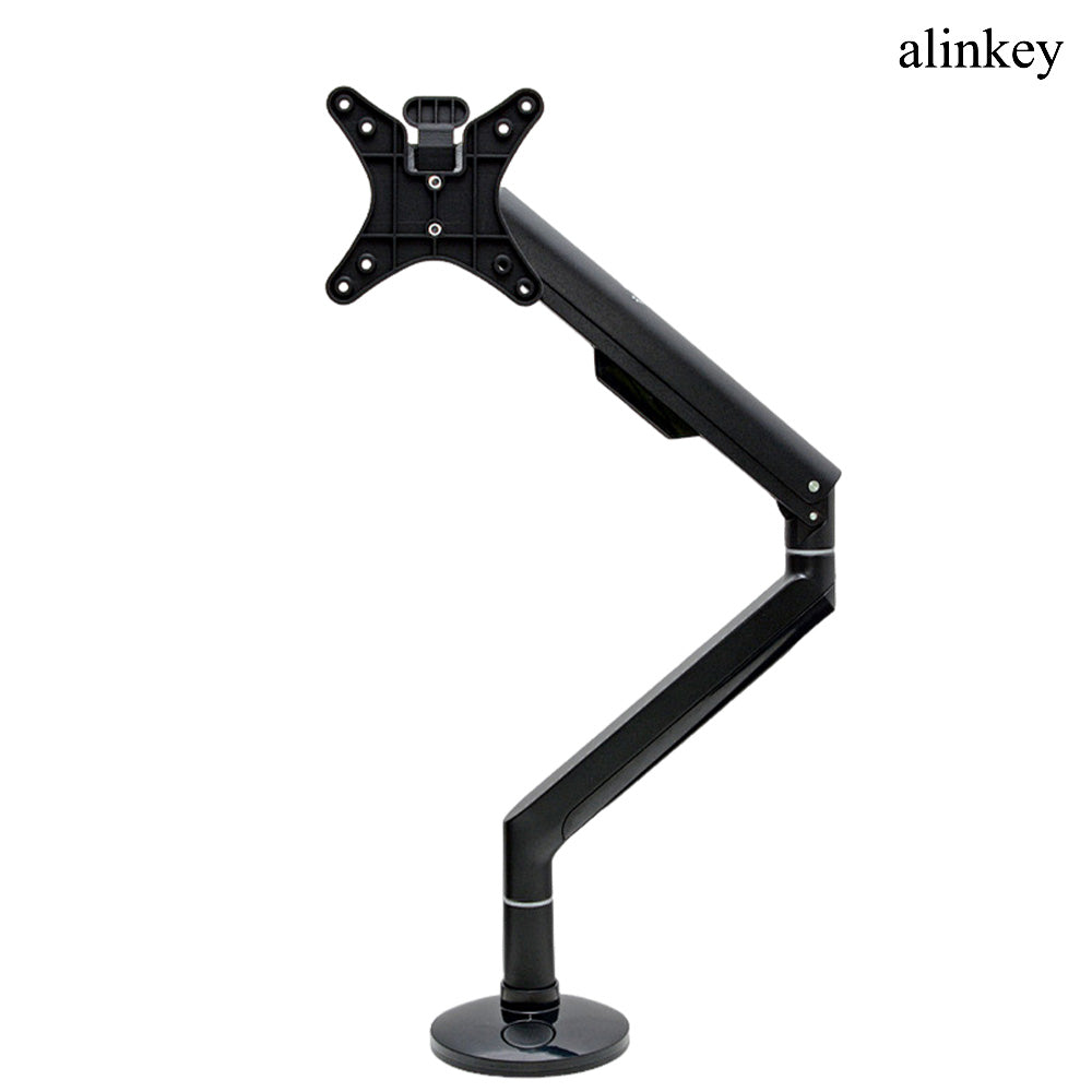 Alinkey Gas Spring Single Monitor Desk Mount, Full Adjustable Monitor Arm for 17-32 Inch Screen, VESA Mount Desktop Stand for Home Office Gaming