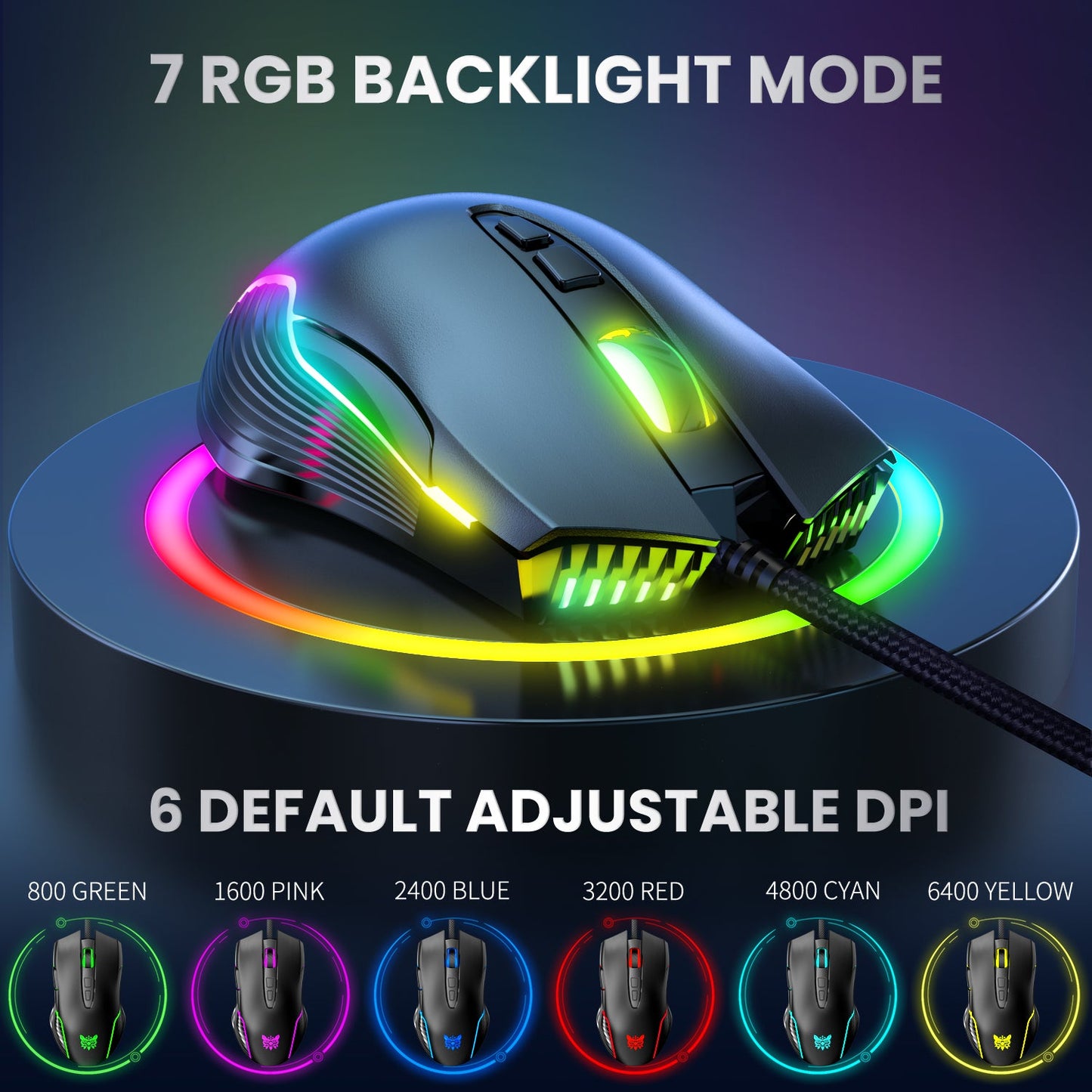 RGB WIRED GAMING MOUSE // CW905 - GTRACING