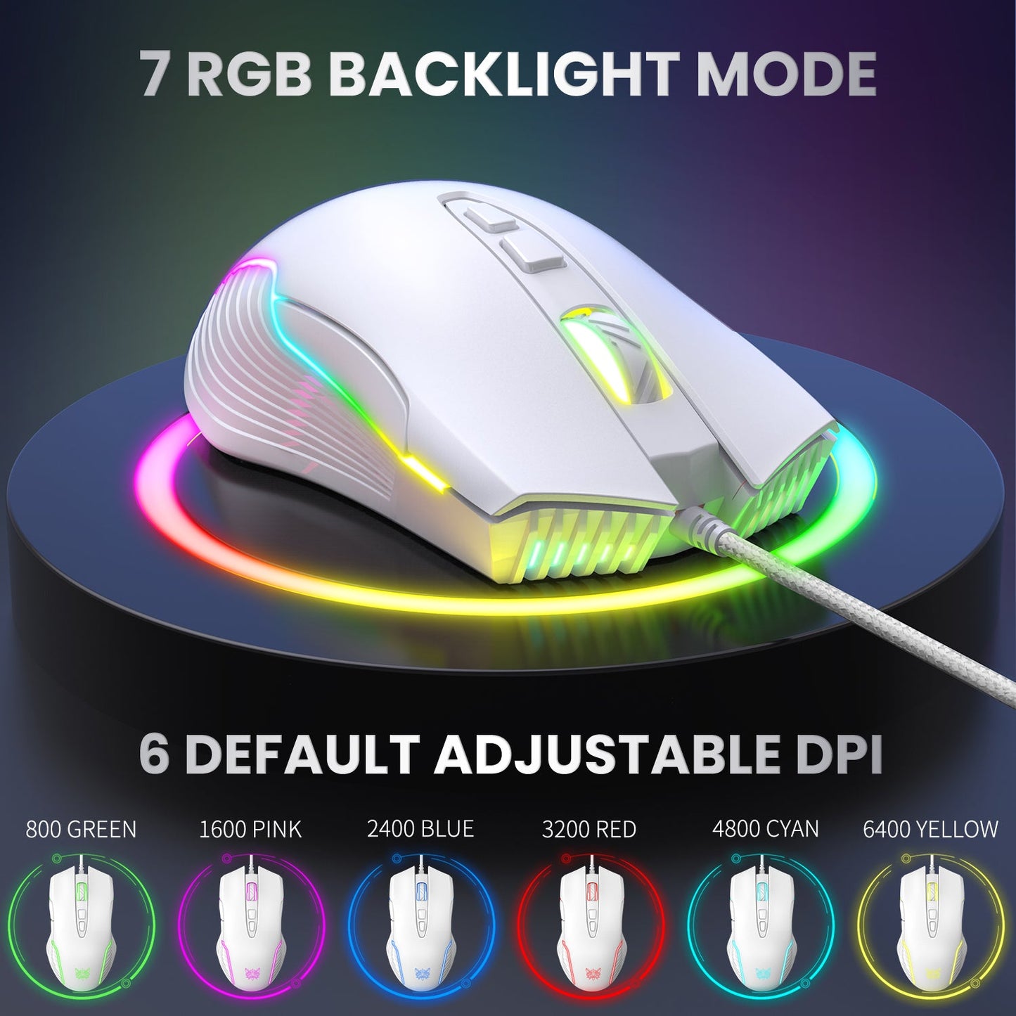 RGB WIRED GAMING MOUSE // CW905 - GTRACING