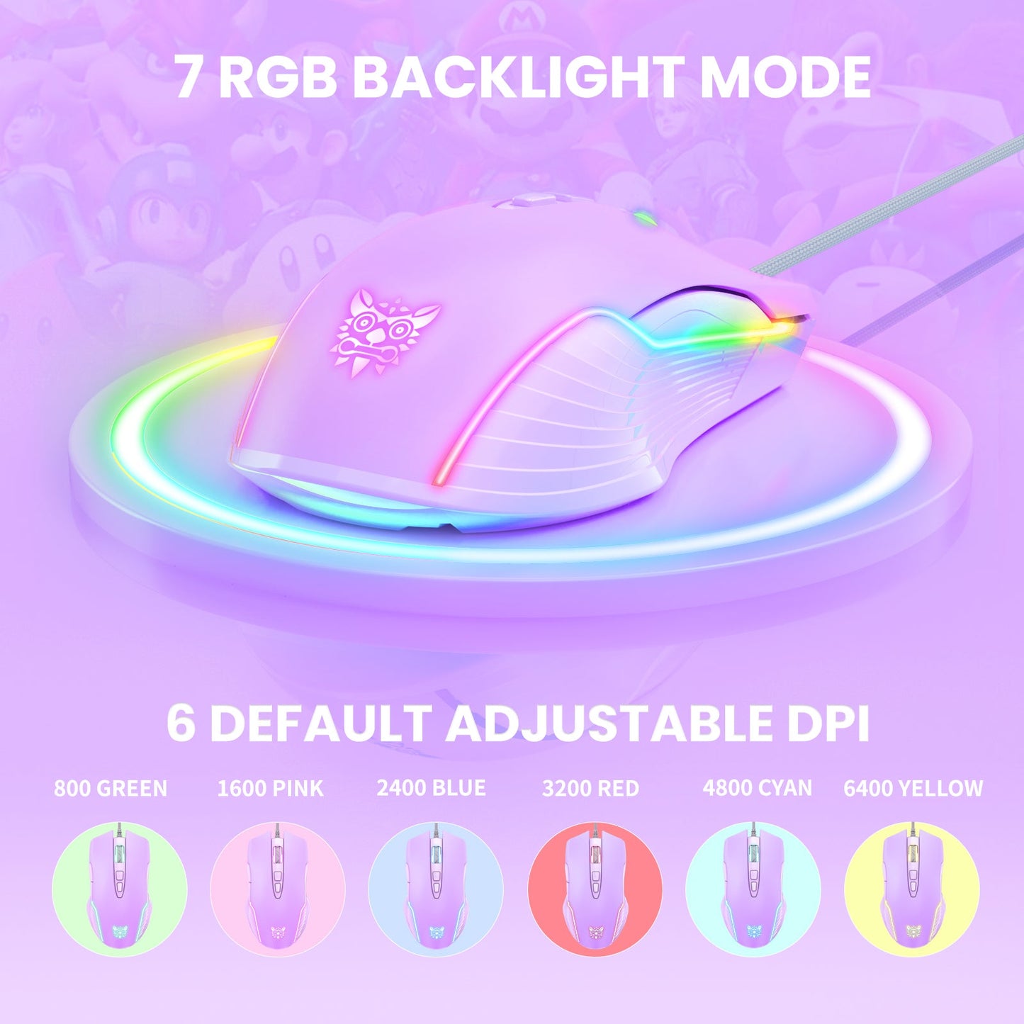 RGB WIRED GAMING MOUSE // CW905 - GTRACING