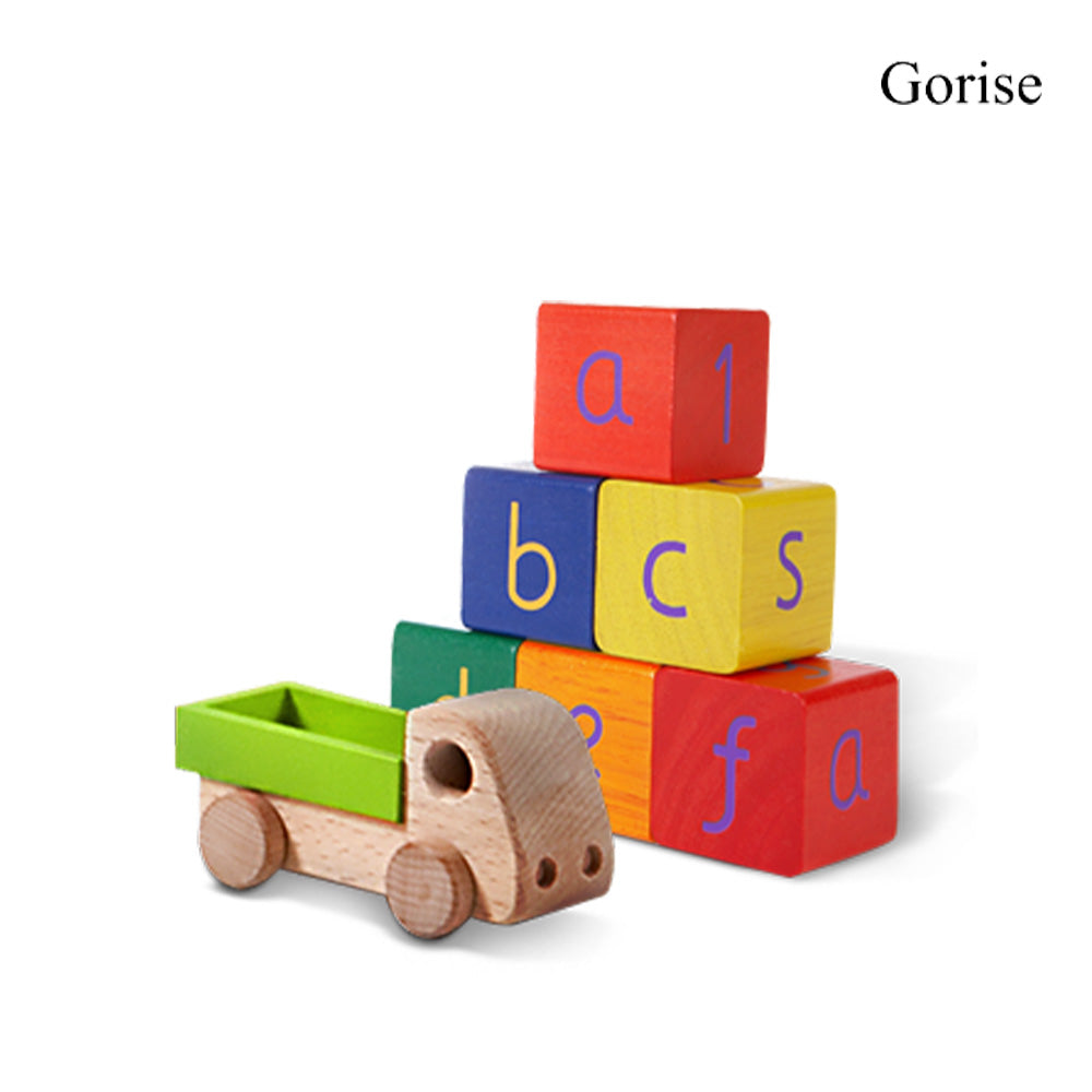 Gorise Wooden baby building block toys
