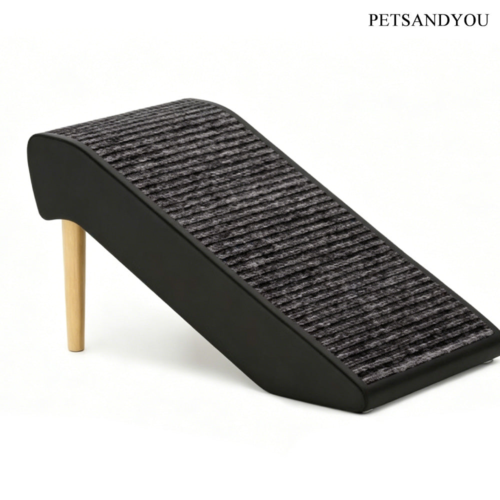 PETSANDYOU Wooden Leg Pet Ramp | Joint Friendly Non-Slip Dog Stairs for Bed & Sofa
