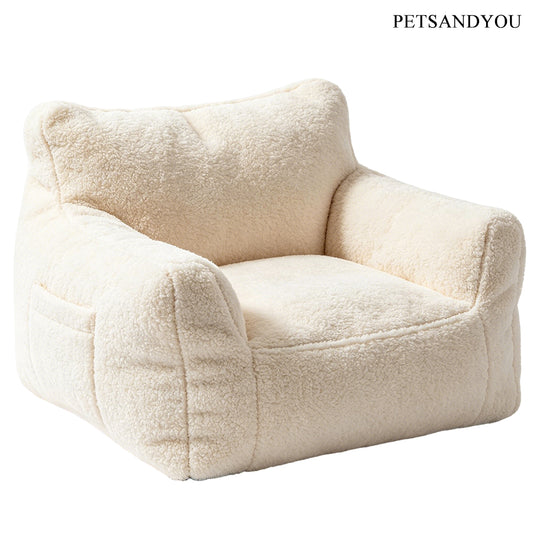 PETSANDYOU Fluffy Plush Pet Sofa