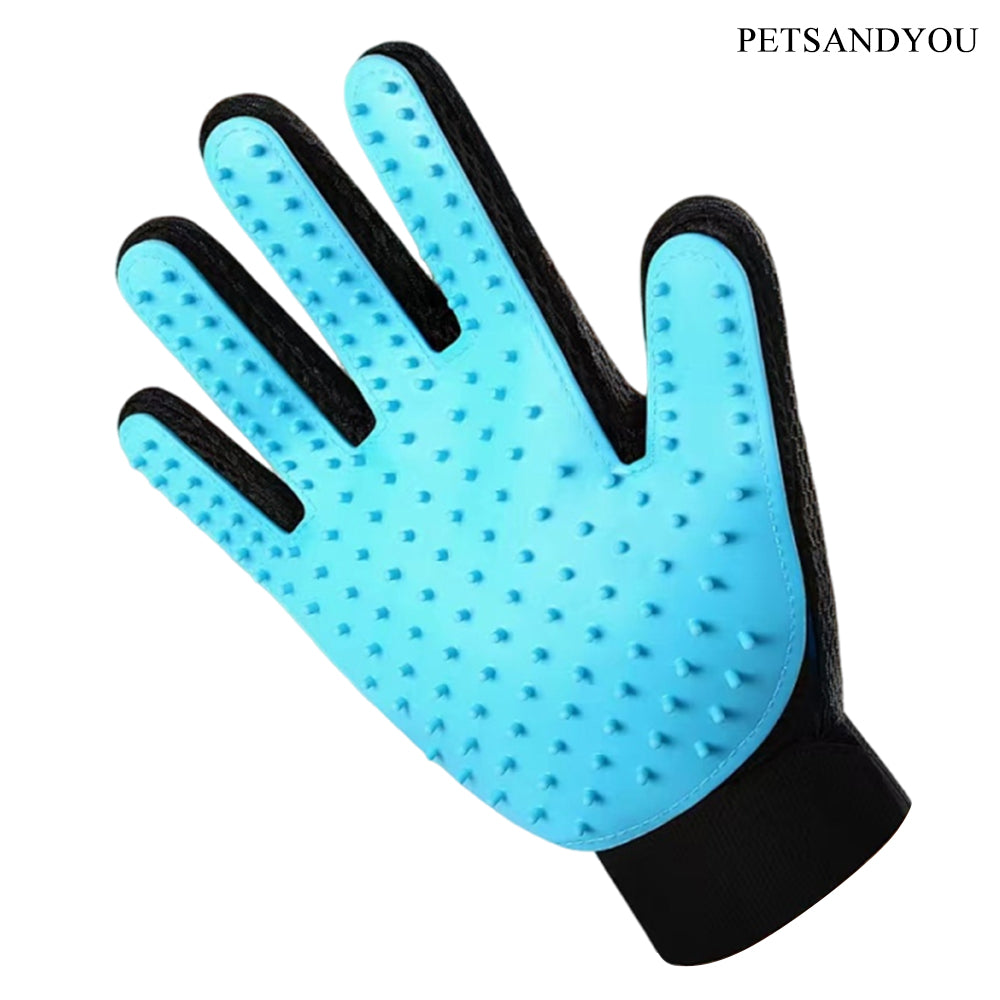 PETSANDYOU Pet Grooming Silicone Deshedding Glove