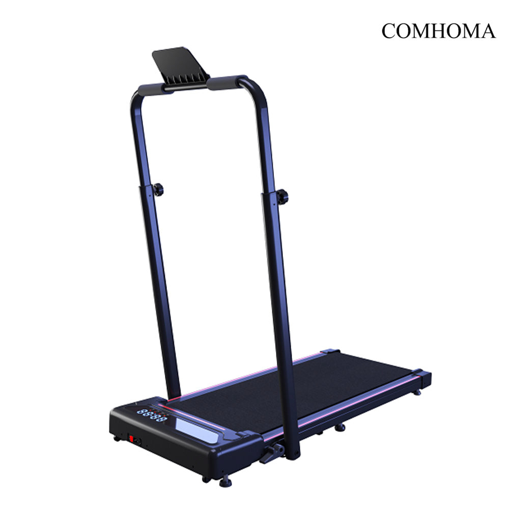 COMHOMA Foldable walking mat treadmill with handle and adjustable tilt