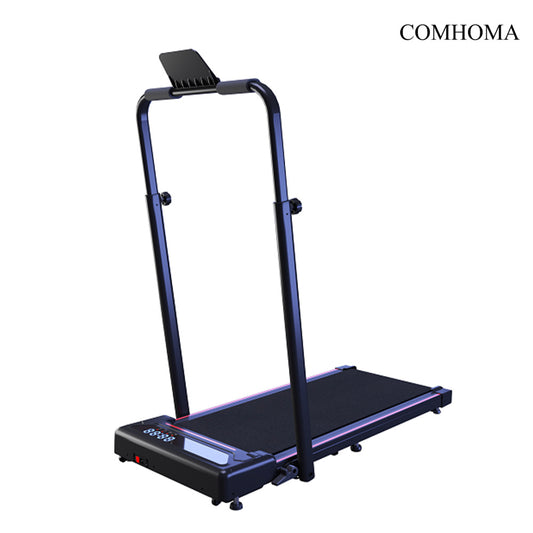 COMHOMA Foldable walking mat treadmill with handle and adjustable tilt