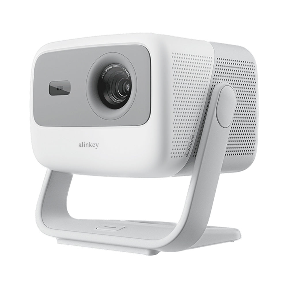 alinkey Rotatable Gimbal Smart Projector | 130° Free Angle Ceiling Projection, Auto Focus & Auto Keystone, 1080P Home Theater