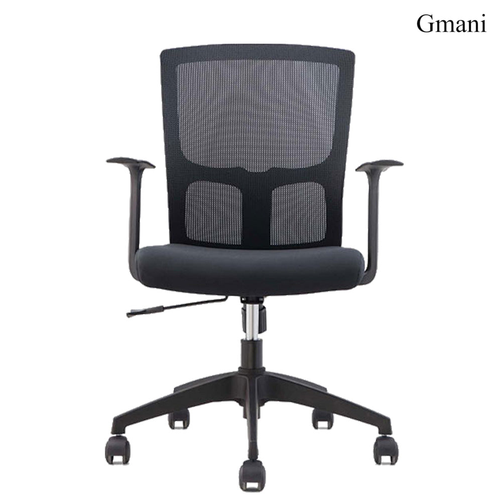 Gmani Mesh Office Chair, Ergonomic Mid-Back Computer Desk Chair, Height Adjustable Swivel Rolling Task Chair for Home Office Workplace