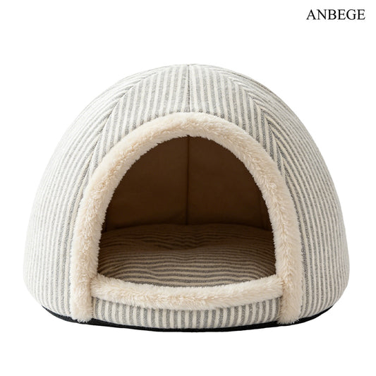 ANBEGE Foldable indoor semi-circular cat bed