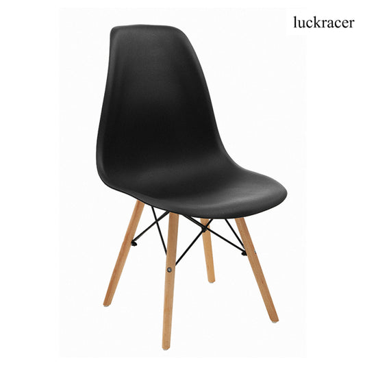 Luckracer Modern Dining chairs with Wood Legs and Plastic