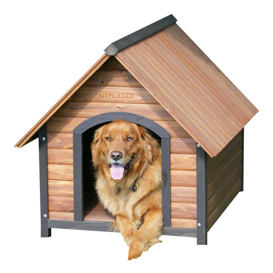 GTPLAYER Pitched Roof Dog House