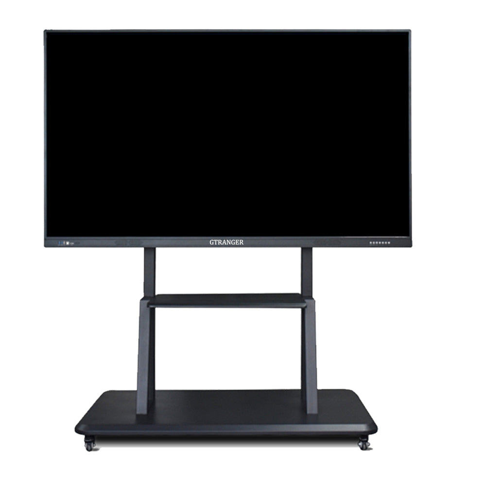 GTRANGER Large LED Interactive Touch Display with Mobile Rolling Stand, 4K UHD Commercial Screen for Classroom Teaching, Corporate Conference & Exhibition