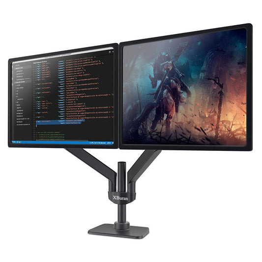 XBuran Dual Screen Folding Display Screen | Gas Spring Lift, Dual Screen Independent Adjustment, Essential for Efficient Office Work