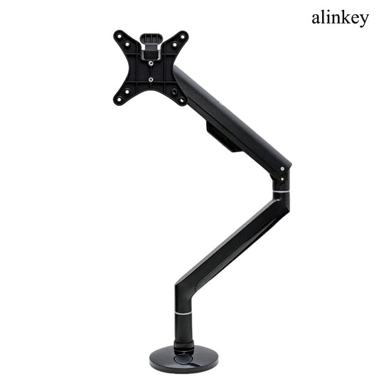 Alinkey Gas Spring Single Monitor Desk Mount, Full Adjustable Monitor Arm for 17-32 Inch Screen, VESA Mount Desktop Stand for Home Office Gaming