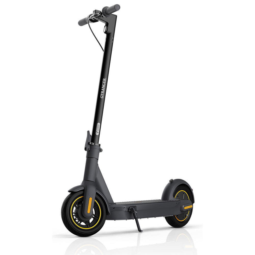 GTRANGER Foldable Electric Scooter, Commuter E-Scooter with Shock-Absorbing Solid Tires, Long Range Battery for Urban Daily Travel