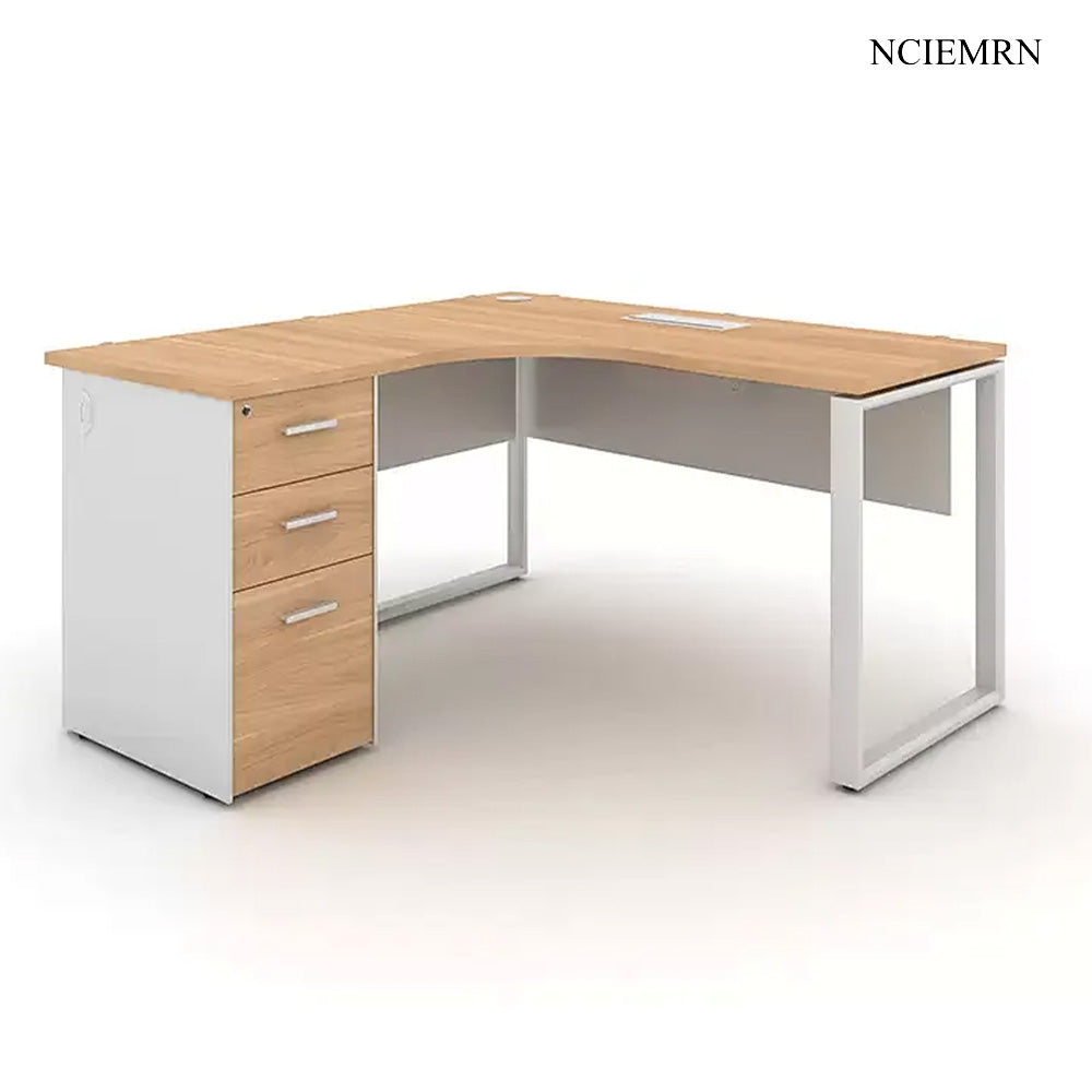 NCIEMRN L-shaped table with drawers