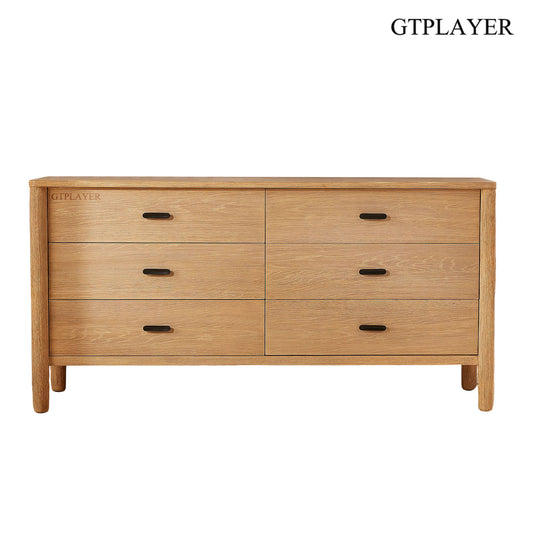 GTPLAYER 6-Drawer Solid Wood chest of drawers