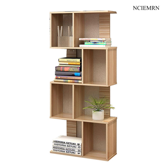 NCIEMRN Misaligned stepped storage bookshelf