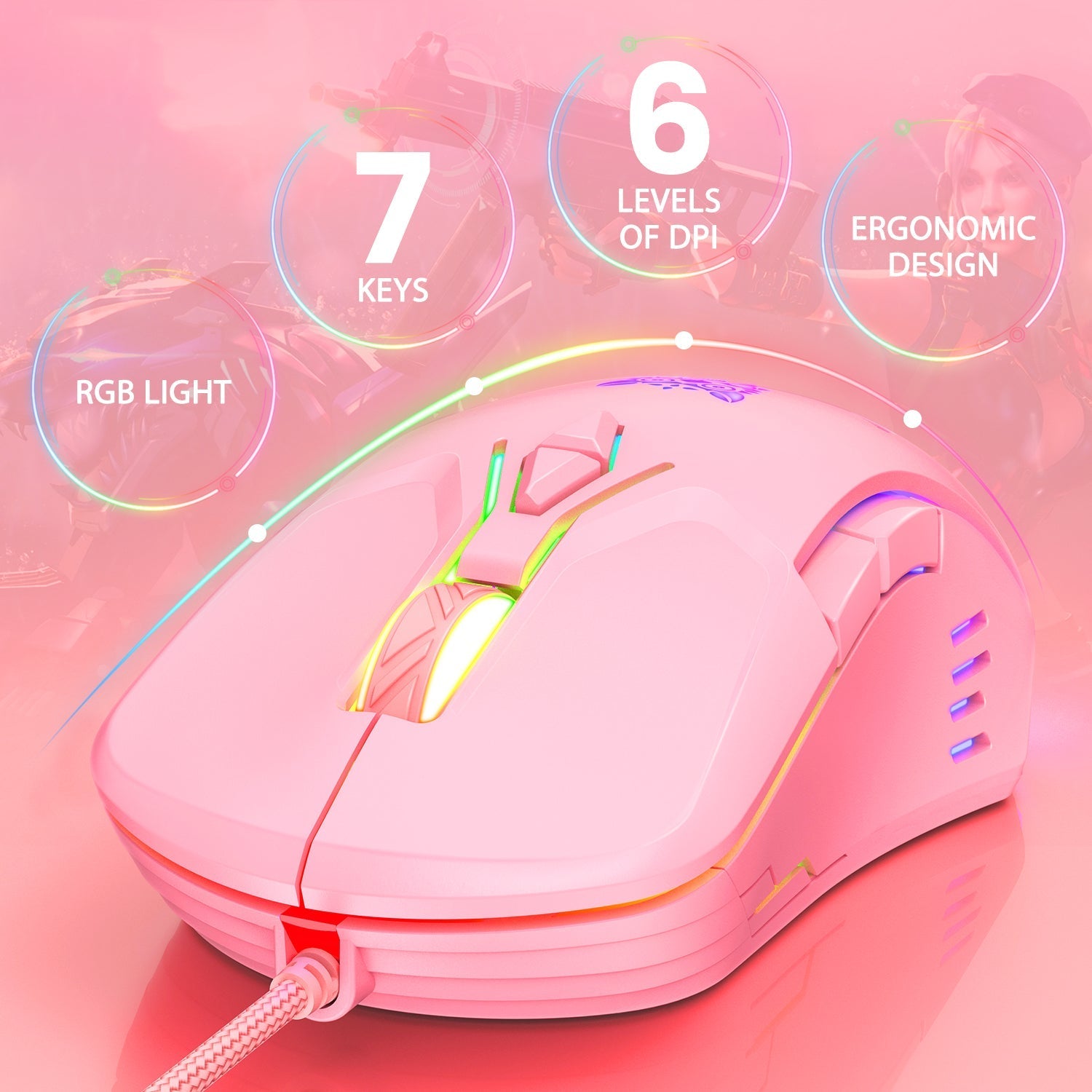 RGB WIRED GAMING MOUSE // CW902 - GTRACING